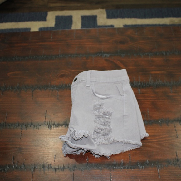 O2 Denim High Rise Gray Jean Shorts - Picture 10 of 14